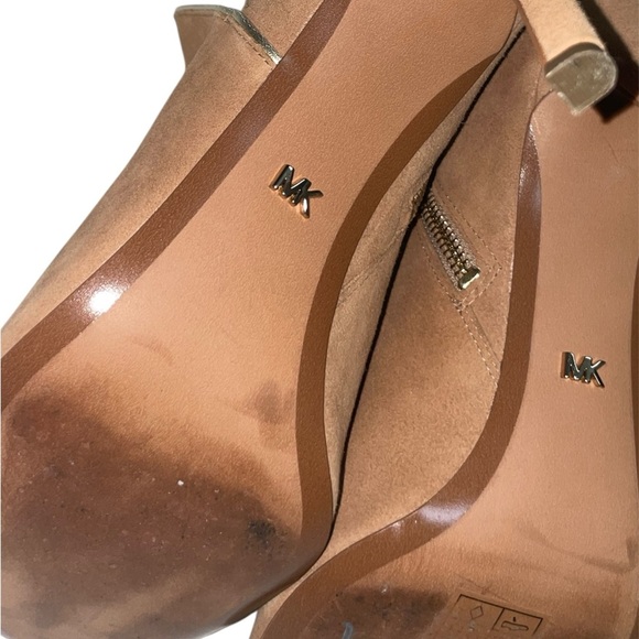 Michael Kors Suede Harper Open Toe Ankle Bootie Size 9 - Picture 3 of 4